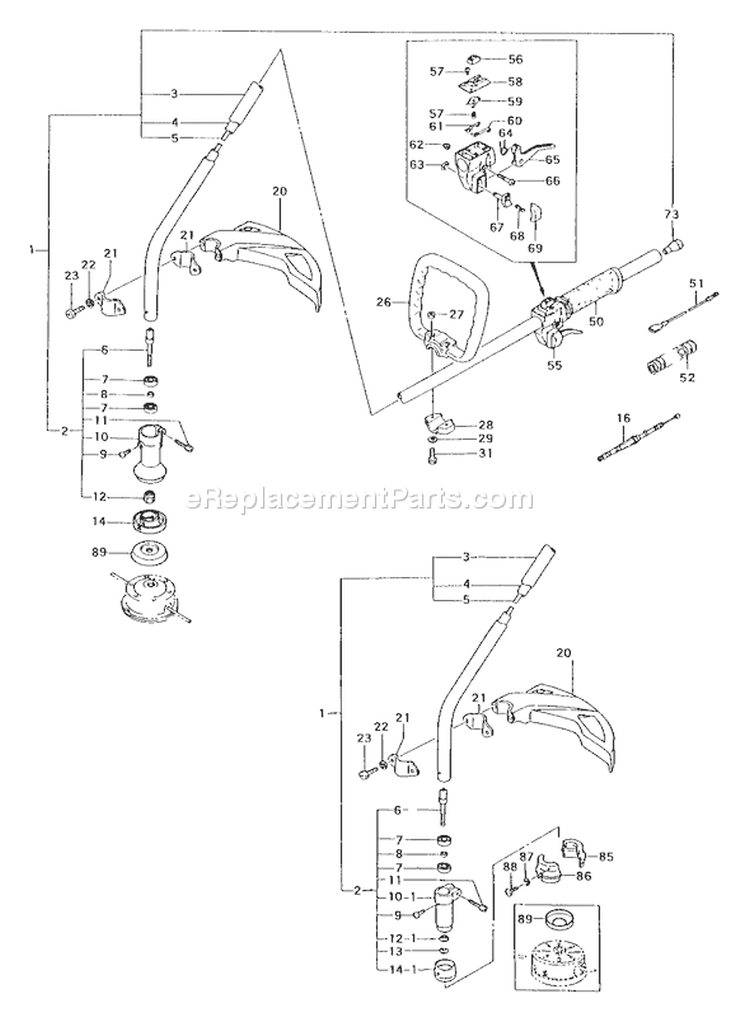 Page F Diagram and Parts List for TBC-4000  Tanaka Trimmer