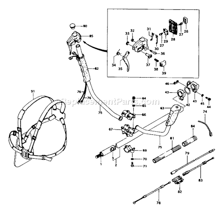 Page F Diagram and Parts List for TBC-400  Tanaka Trimmer