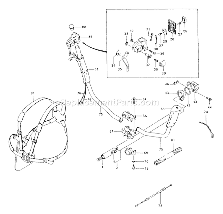 Page G Diagram and Parts List for TBC-4110  Tanaka Trimmer