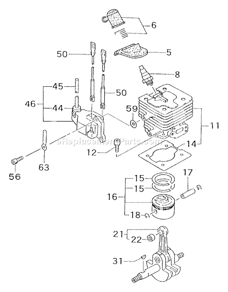 Page D Diagram and Parts List for TBC-420PF  Tanaka Trimmer