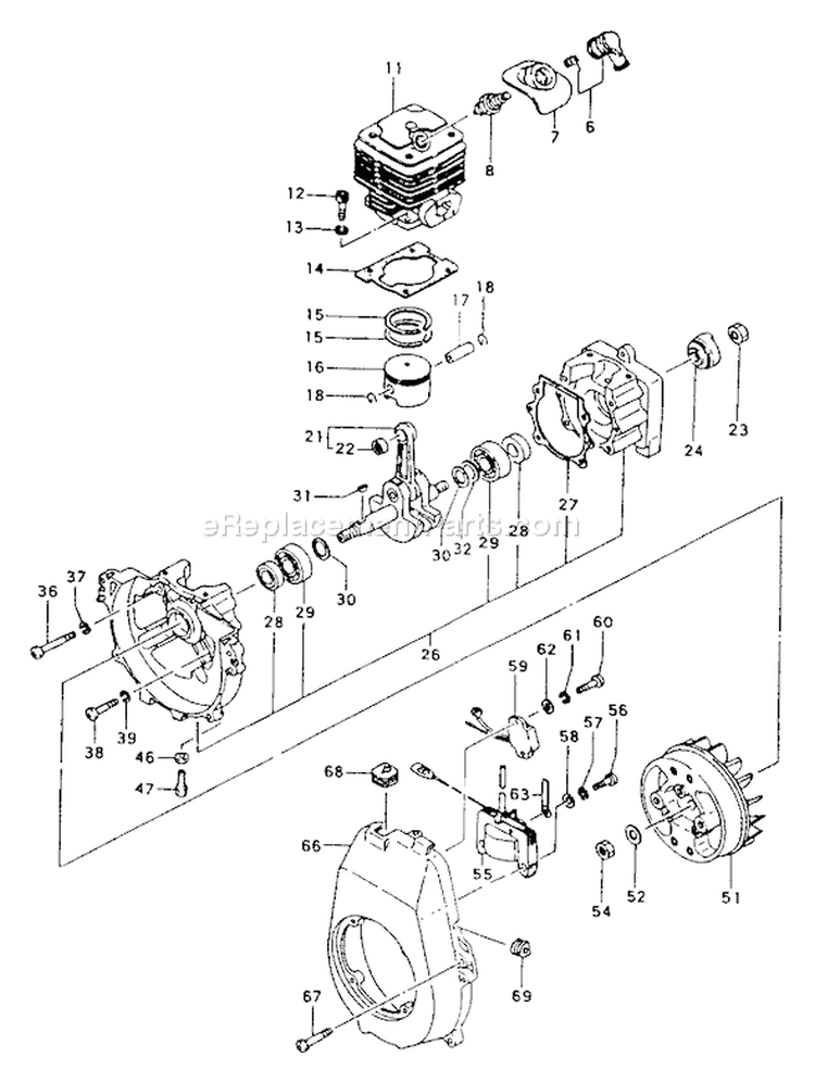 Page C Diagram and Parts List for TBC-422C  Tanaka Trimmer