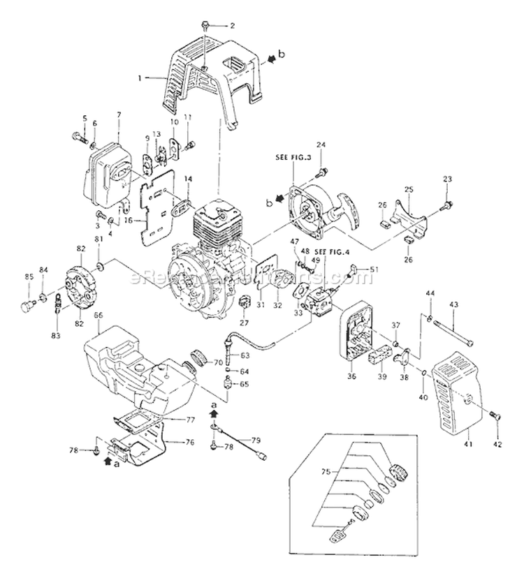 Page D Diagram and Parts List for TBC-422C  Tanaka Trimmer