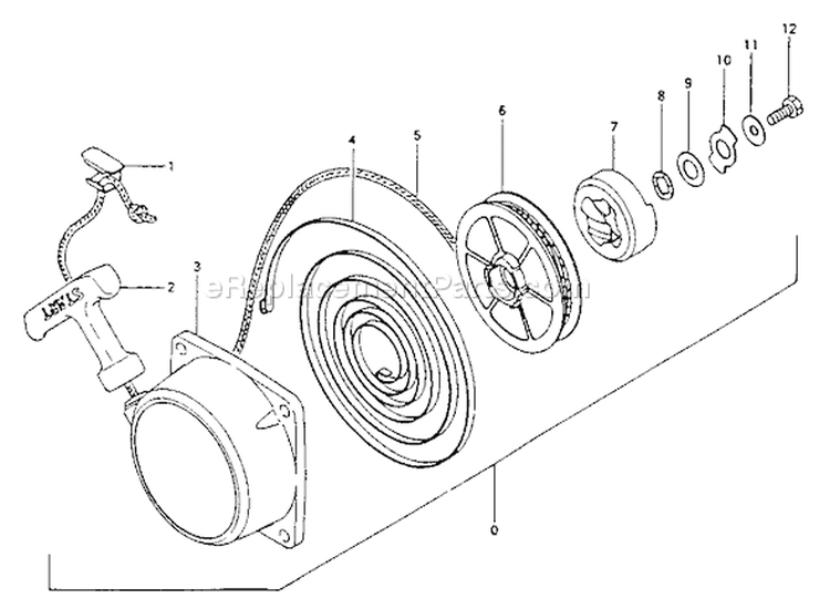 Page H Diagram and Parts List for TBC-422C  Tanaka Trimmer