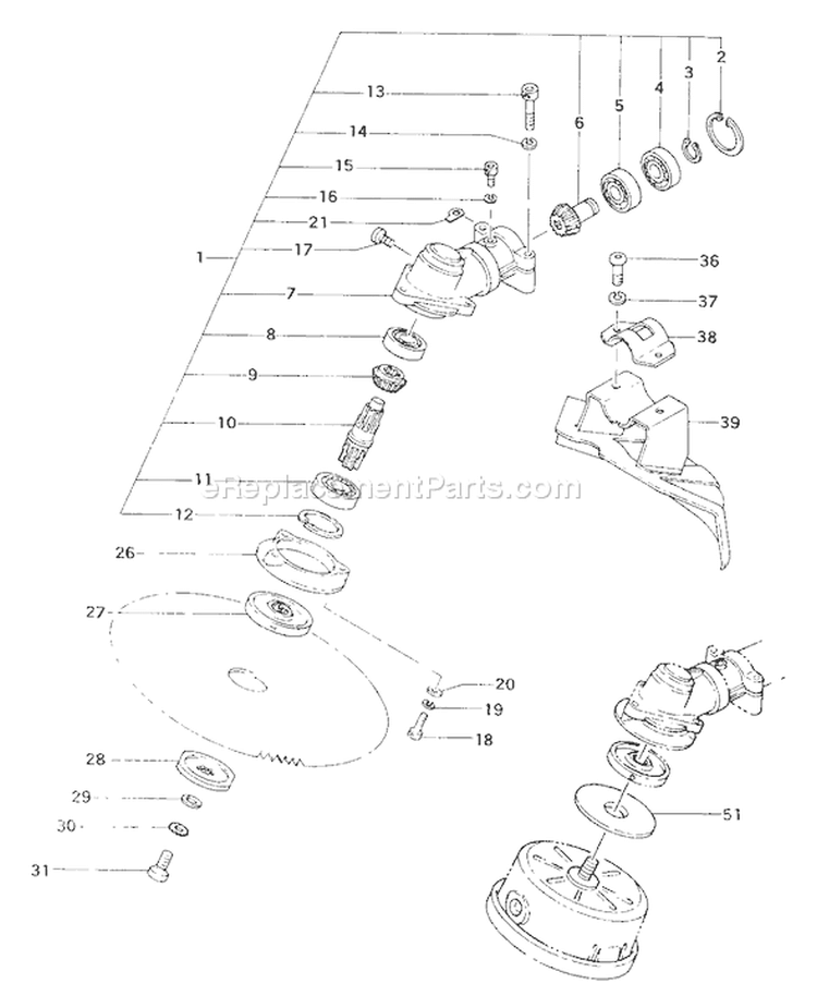 Page E Diagram and Parts List for TBC-422  Tanaka Trimmer