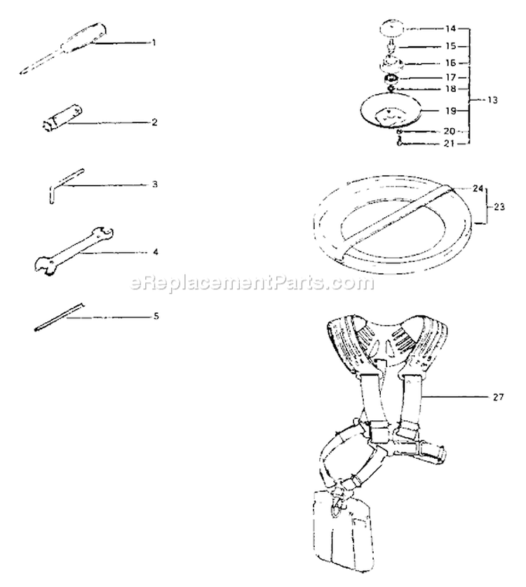 Page H Diagram and Parts List for TBC-422  Tanaka Trimmer