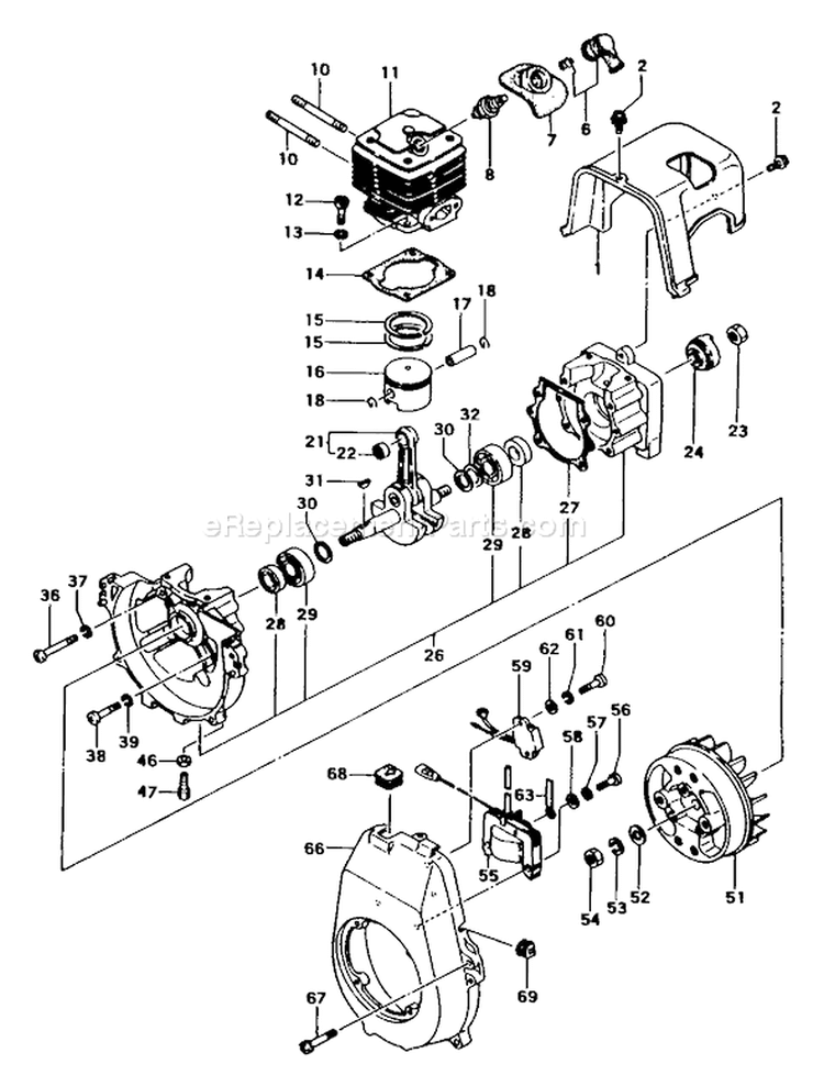 Page C Diagram and Parts List for TBC-425  Tanaka Trimmer