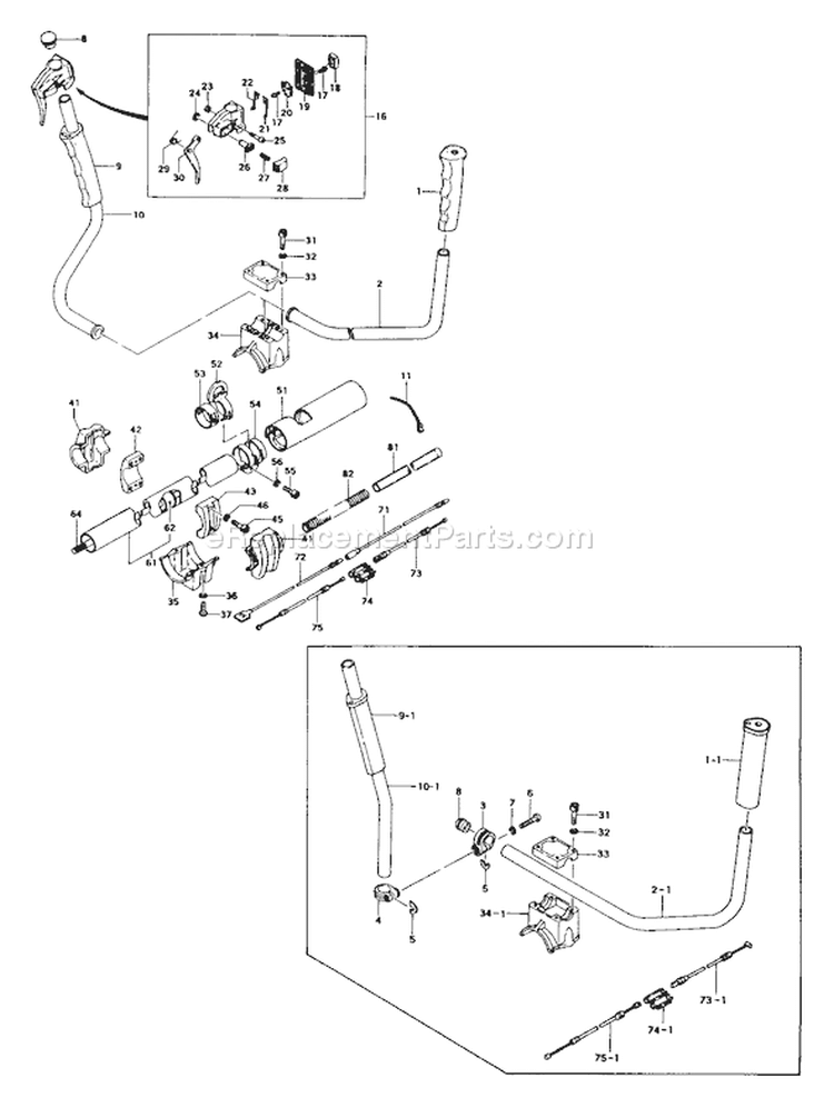 Page F Diagram and Parts List for TBC-425  Tanaka Trimmer