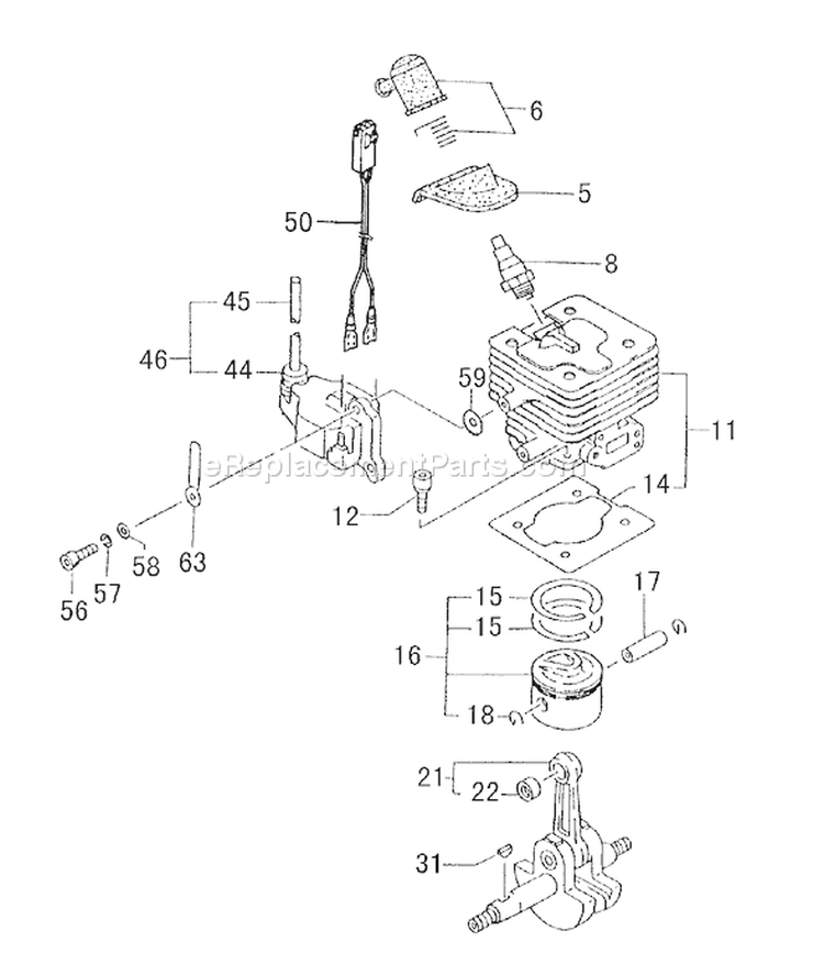 Page D Diagram and Parts List for TBC-430PF  Tanaka Trimmer