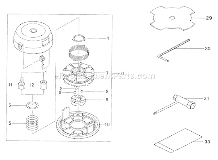 Page I Diagram and Parts List for TBC-430PF  Tanaka Trimmer