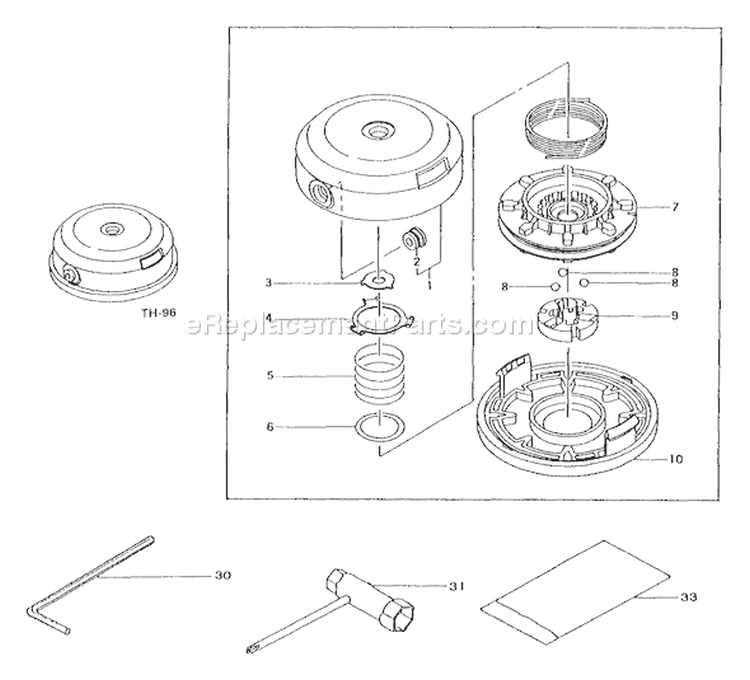 Page I Diagram and Parts List for TBC-4501  Tanaka Trimmer