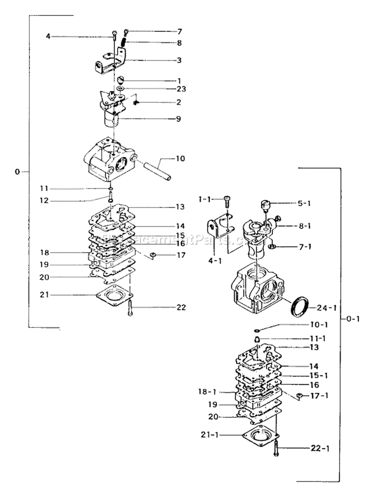 Page B Diagram and Parts List for TBC-5000  Tanaka Trimmer
