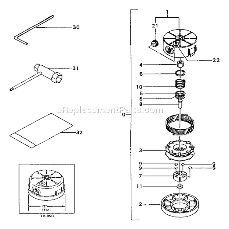 Page H Diagram and Parts List for TBC-5000  Tanaka Trimmer