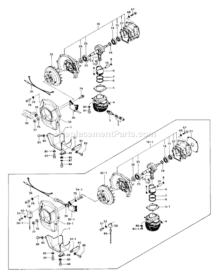 Page D Diagram and Parts List for TBC-501  Tanaka Trimmer