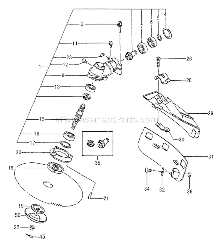 Page J Diagram and Parts List for TBC-600  Tanaka Trimmer