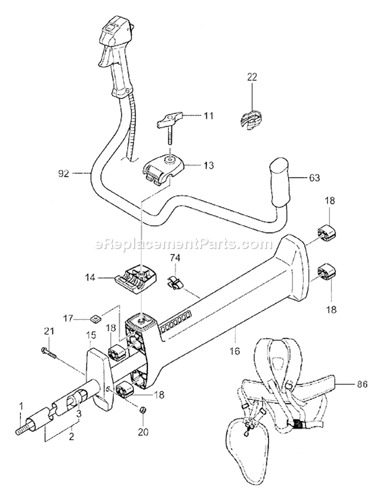 Page G Diagram and Parts List for TBC-600  Tanaka Trimmer
