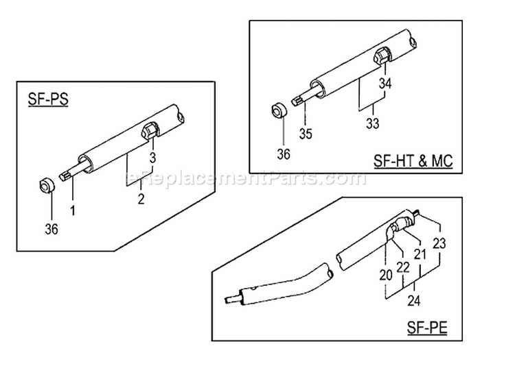 Page H Diagram and Parts List for TBC-SF  Tanaka Trimmer