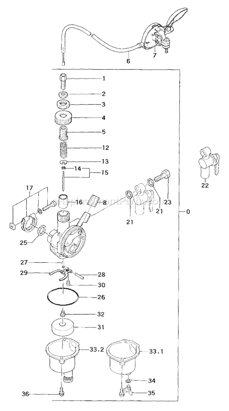Page C Diagram and Parts List for TBL-300  Tanaka Leaf Blower / Vacuum