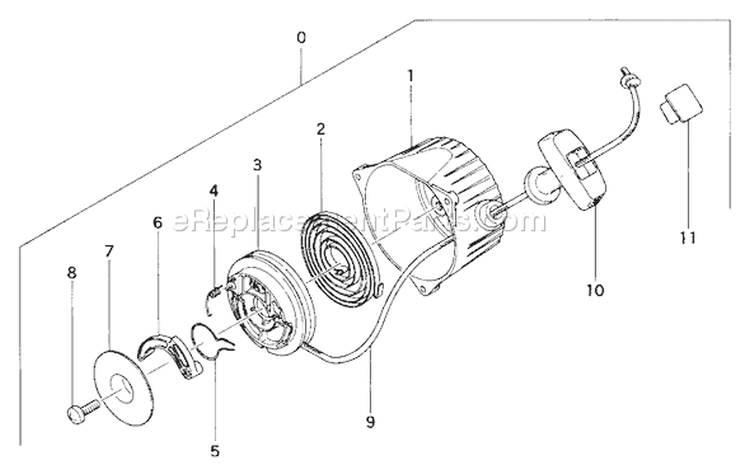 Page F Diagram and Parts List for TBL-300  Tanaka Leaf Blower / Vacuum