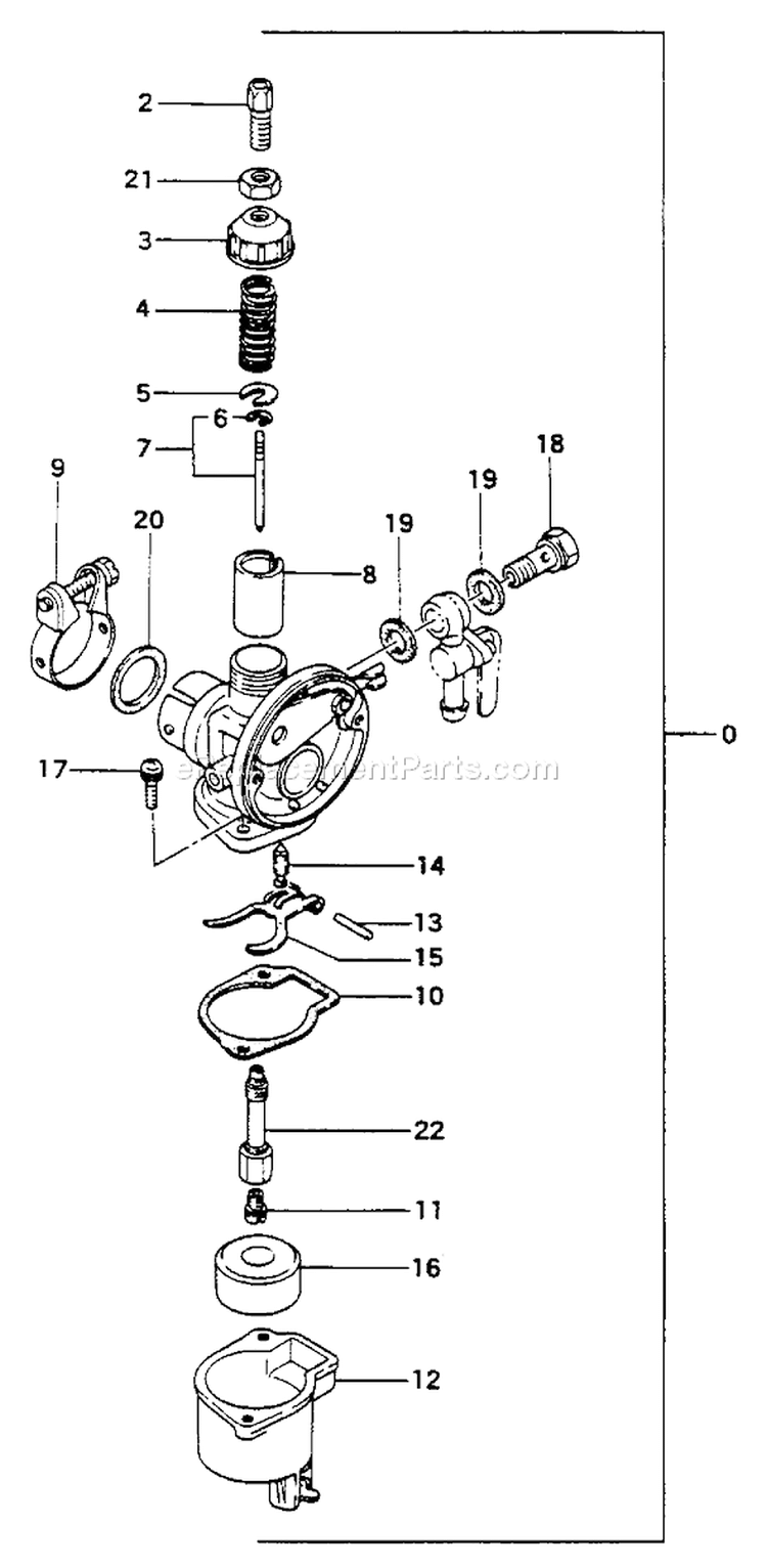 Page B Diagram and Parts List for TBL-450  Tanaka Leaf Blower / Vacuum