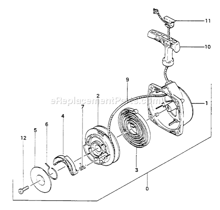 Page F Diagram and Parts List for TBL-450  Tanaka Leaf Blower / Vacuum