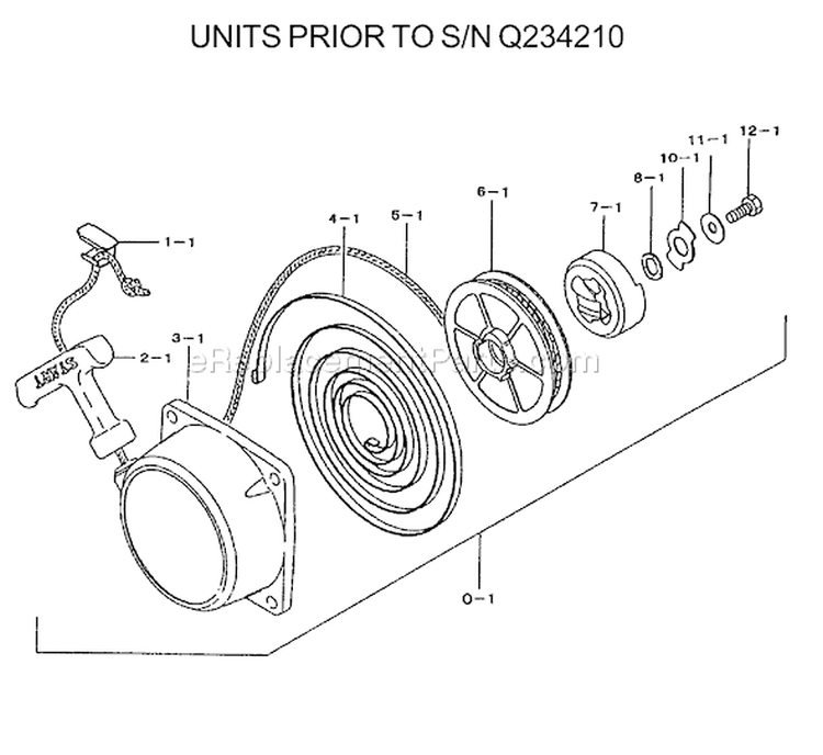 Page H Diagram and Parts List for TBL-4600  Tanaka Leaf Blower / Vacuum