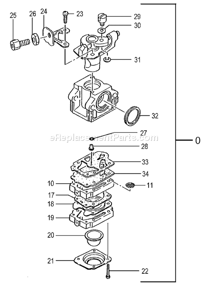 Page B Diagram and Parts List for TBL-7600  Tanaka Leaf Blower / Vacuum