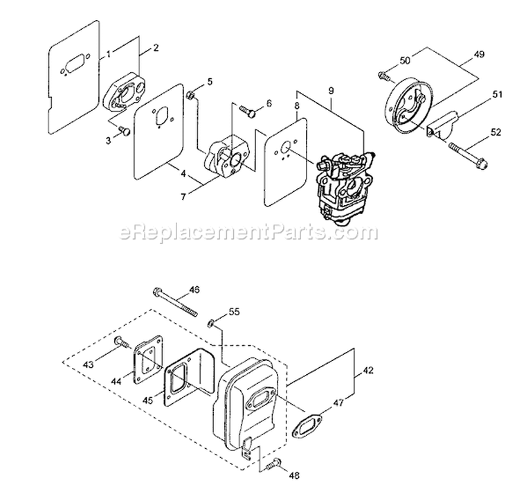 Page C Diagram and Parts List for TBL-7600  Tanaka Leaf Blower / Vacuum