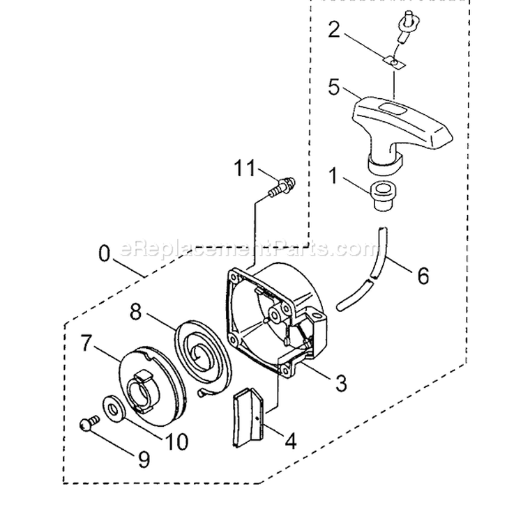 Page H Diagram and Parts List for TBL-7600  Tanaka Leaf Blower / Vacuum