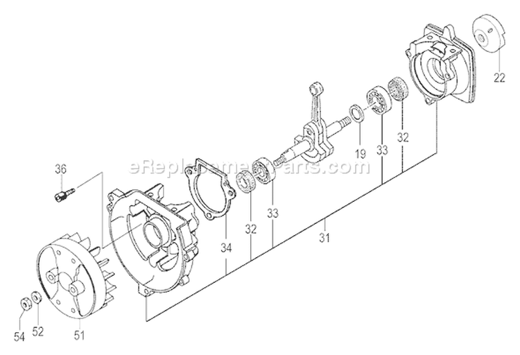 Page D Diagram and Parts List for TC-2300  Tanaka Engine