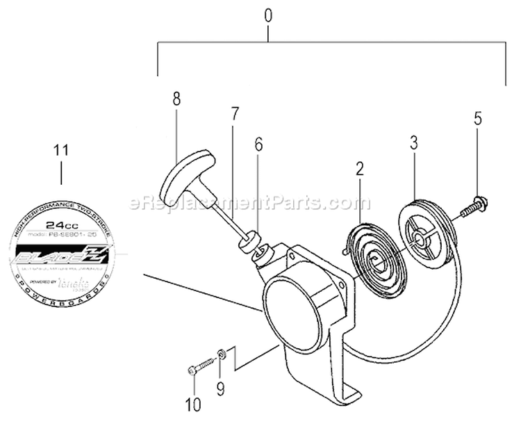 Page G Diagram and Parts List for TC-2501  Tanaka Engine