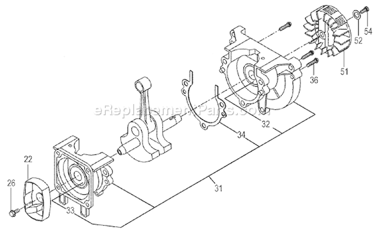 Page H Diagram and Parts List for TC-2501  Tanaka Engine
