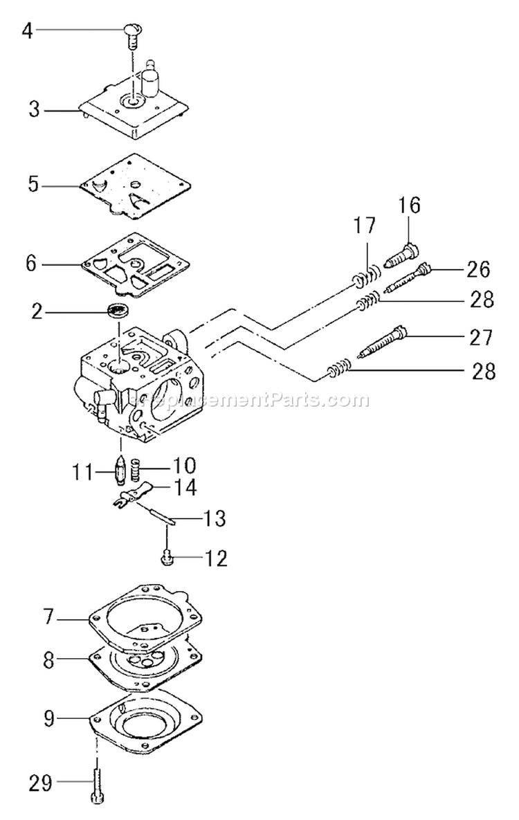 Page B Diagram and Parts List for TC-47R  Tanaka Engine