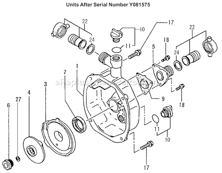 Page J Diagram and Parts List for TCP-210  Tanaka Water Pump