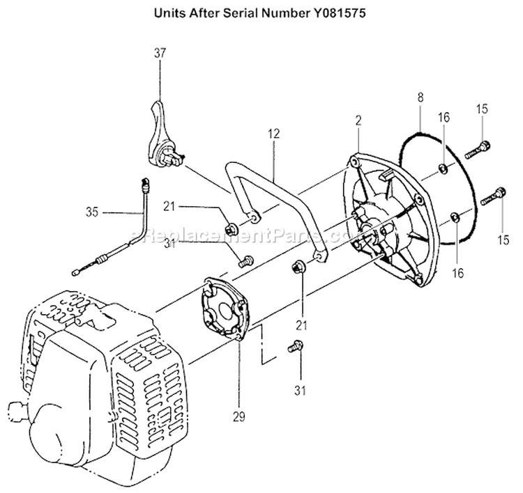 Page G Diagram and Parts List for TCP-210  Tanaka Water Pump