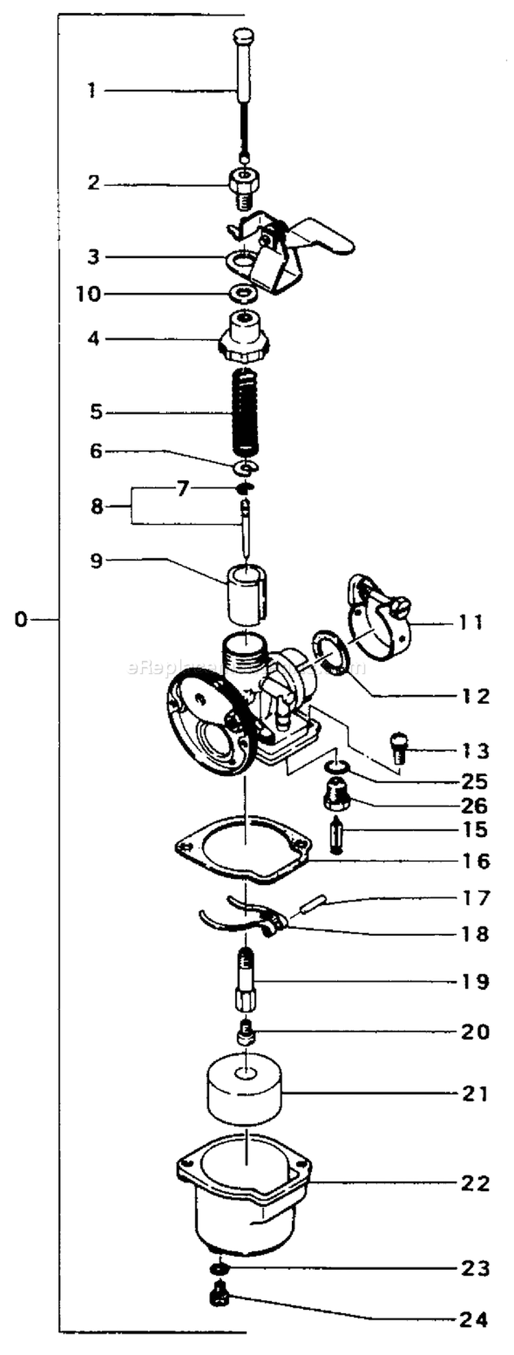 Page B Diagram and Parts List for TCP-381  Tanaka Water Pump