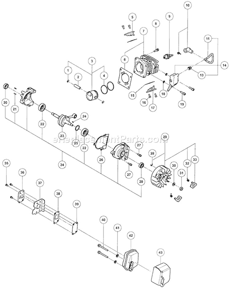 Page A Diagram and Parts List for TCS-3301PFS  Tanaka Chainsaw