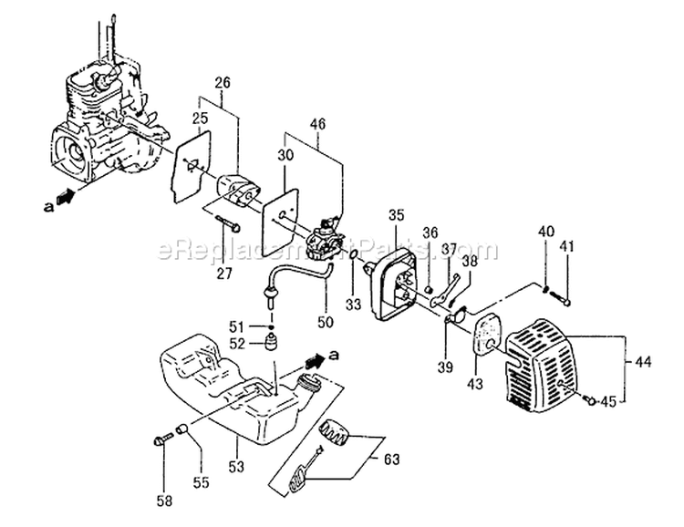Page A Diagram and Parts List for TED-210C U205952-U268935 Tanaka Gas Engine Drill