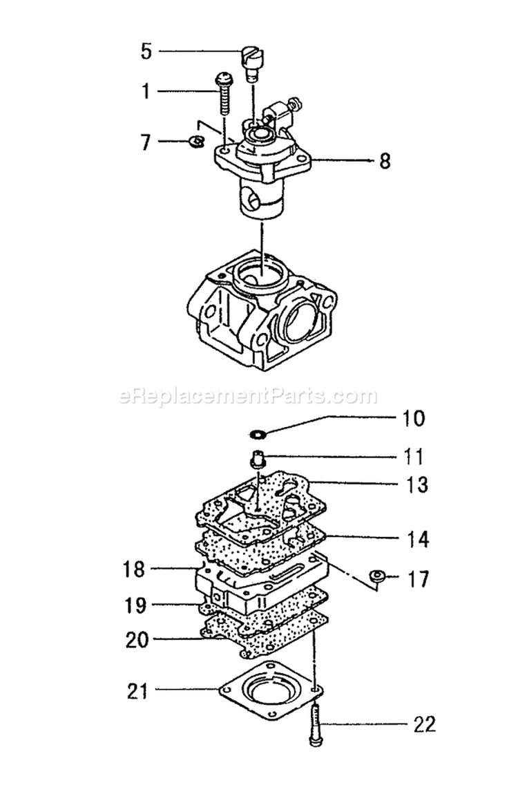 Page B Diagram and Parts List for TED-210C U205952-U268935 Tanaka Gas Engine Drill