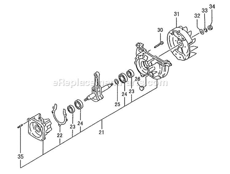 Page D Diagram and Parts List for TED-210C U205952-U268935 Tanaka Gas Engine Drill