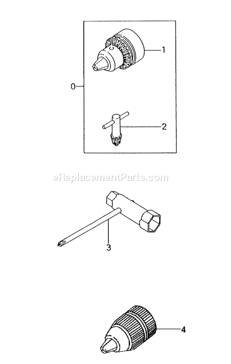 Page B Diagram and Parts List for TED-210  Tanaka Gas Engine Drill