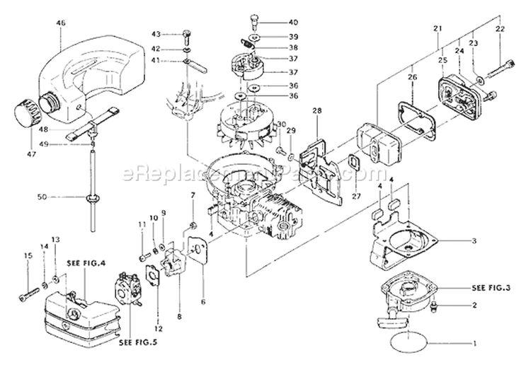 Page D Diagram and Parts List for TED-260  Tanaka Gas Engine Drill