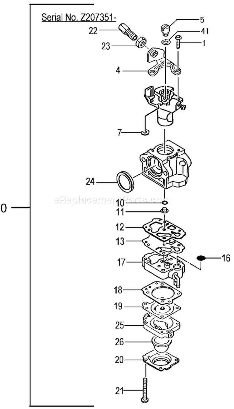 Page C Diagram and Parts List for TED-262HS  Tanaka Gas Engine Drill