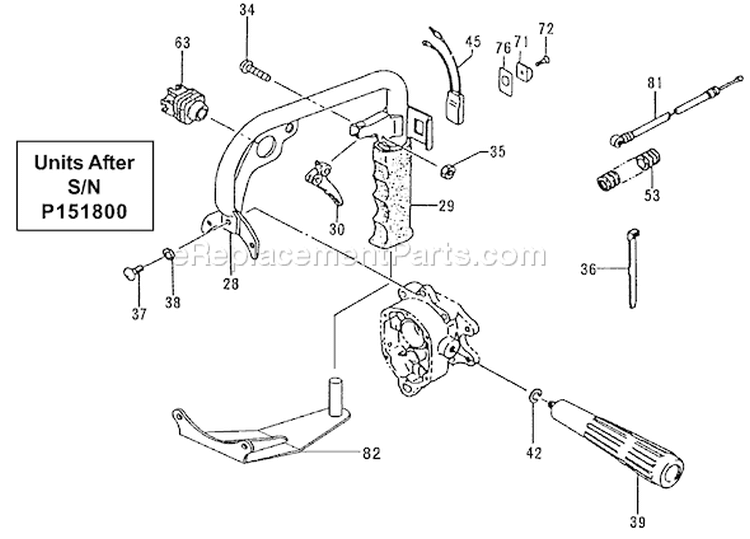 Page L Diagram and Parts List for TED-262L  Tanaka Gas Engine Drill