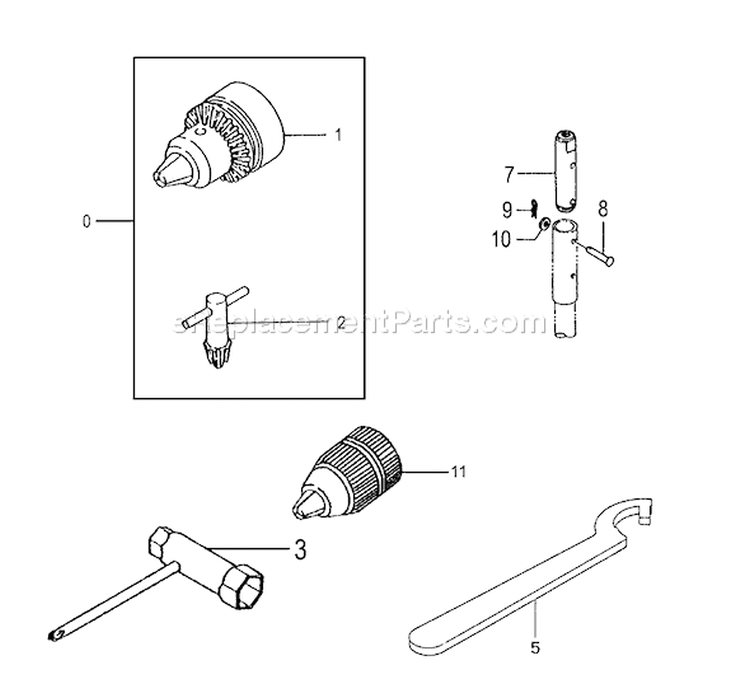 Page C Diagram and Parts List for TED-262R S279070 Tanaka Gas Engine Drill