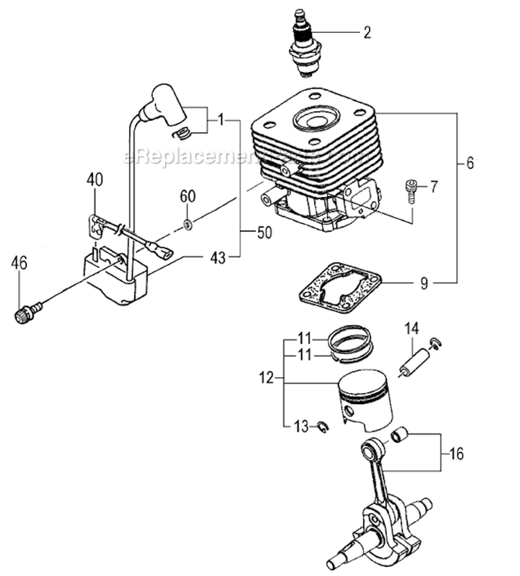 Page A Diagram and Parts List for TED-270PFR  Tanaka Gas Engine Drill