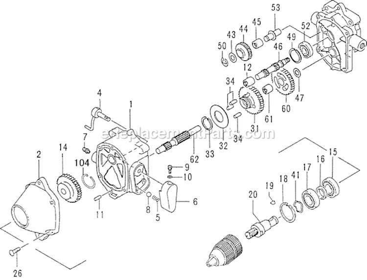 Page G Diagram and Parts List for TED-270PFR  Tanaka Gas Engine Drill