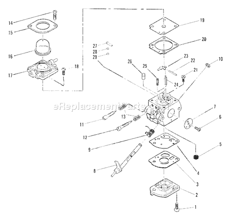 Page B Diagram and Parts List for THB-2100  Tanaka Leaf Blower / Vacuum