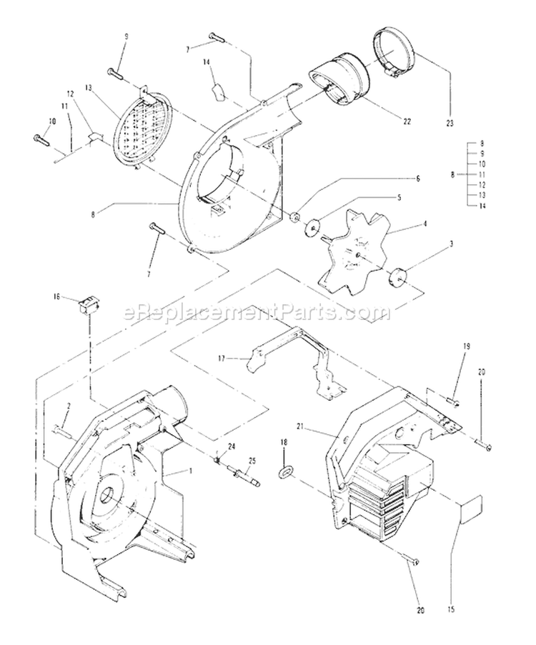 Page C Diagram and Parts List for THB-2400  Tanaka Leaf Blower / Vacuum