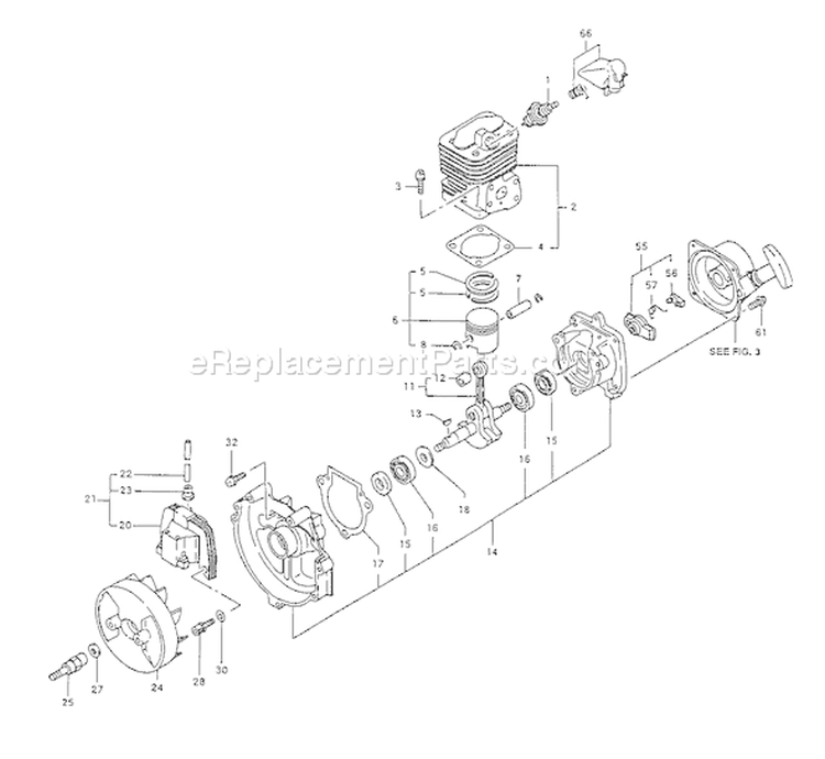 Page C Diagram and Parts List for THB-2500  Tanaka Leaf Blower / Vacuum