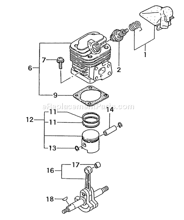 Page D Diagram and Parts List for THB-2510  Tanaka Leaf Blower / Vacuum